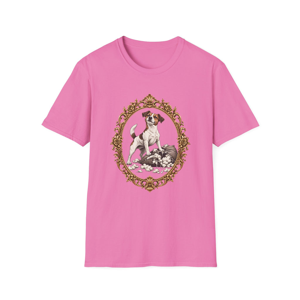 Sir Jack of the Shredded Cushion – Jack Russell - Supersoft Unisex T-shirt