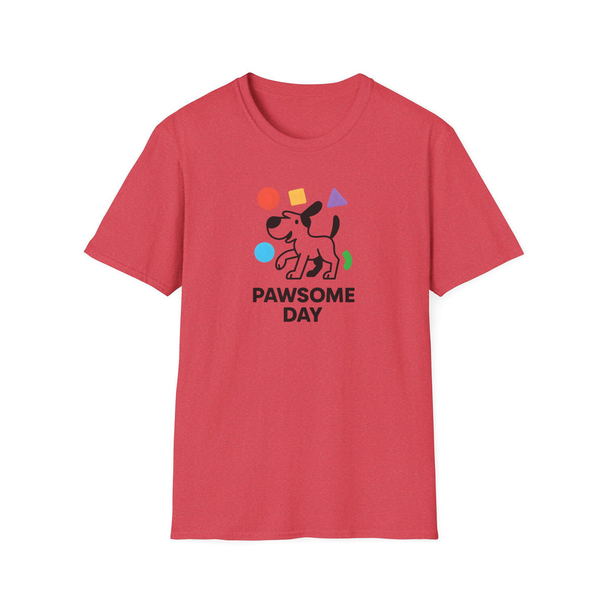 Dog with Colourful Shapes –  Supersoft Unisex T-Shirt