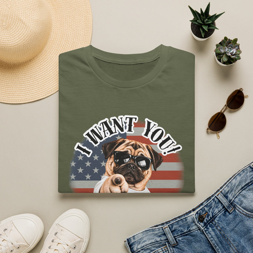 I WANT YOU!...To Pay the Cheese Tax! – Pug - Supersoft Unisex T-shirt