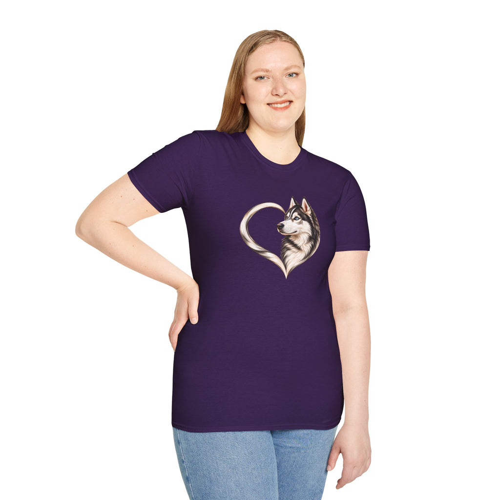 A Heart of Love – Siberian Husky - Supersoft Unisex T-shirt