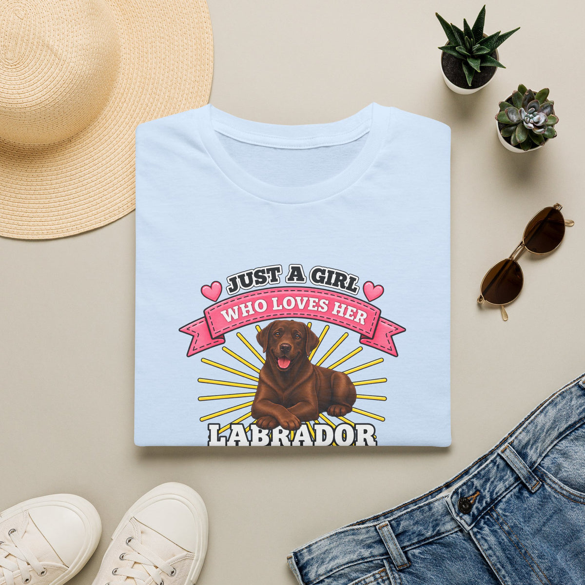 Just a Girl Who Loves Her Chocolate Labrador –  Supersoft Unisex T-Shirt