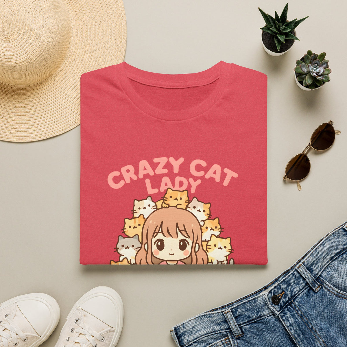 Crazy Cat Lady Cute Kawaii –  Supersoft Unisex T-Shirt