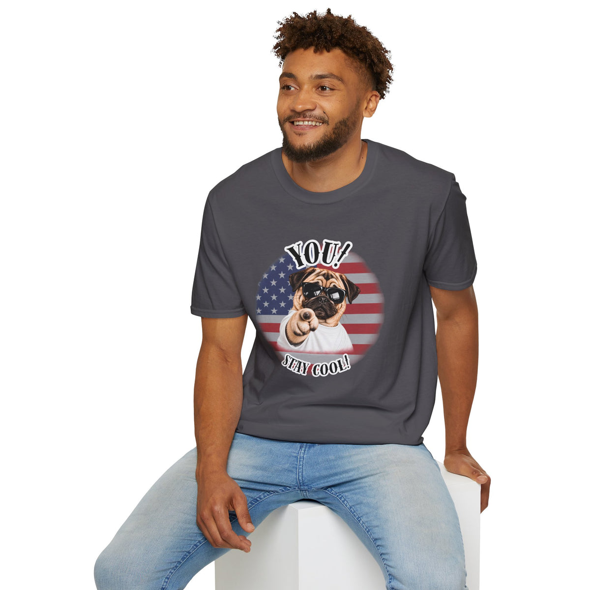 YOU!...Stay Cool! – Pug - Supersoft Unisex T-shirt