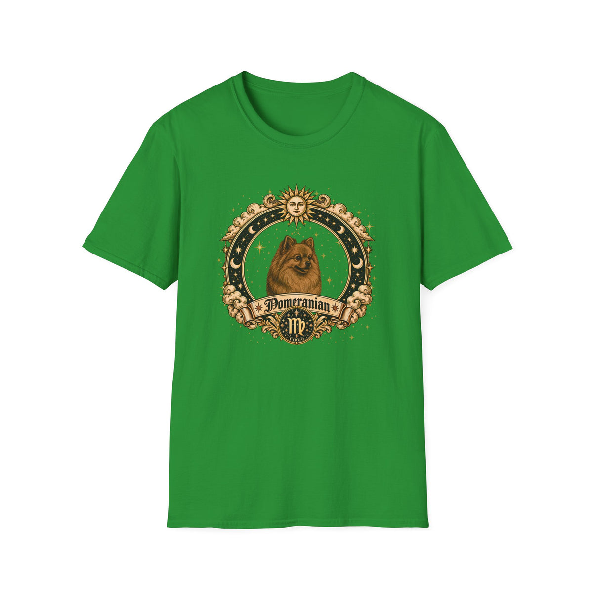 Zodiac Virgo Pomeranian - Dog Horoscope Star Sign - Supersoft Unisex Funny T-shirt