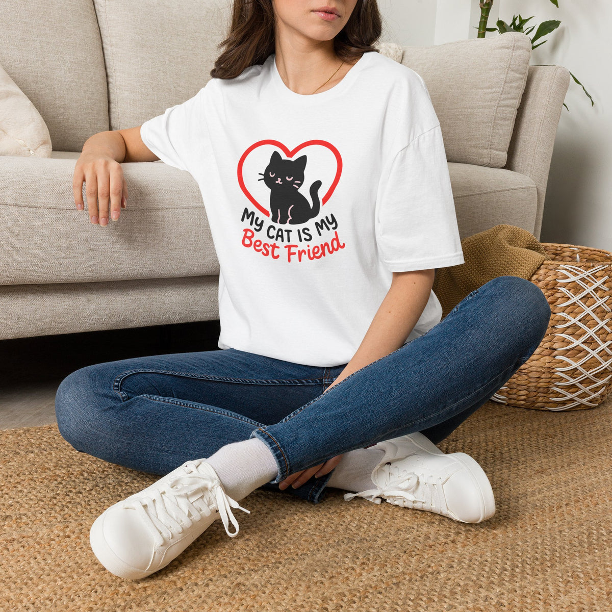 My Cat Is My Best Friend Cat –  Supersoft Unisex T-Shirt