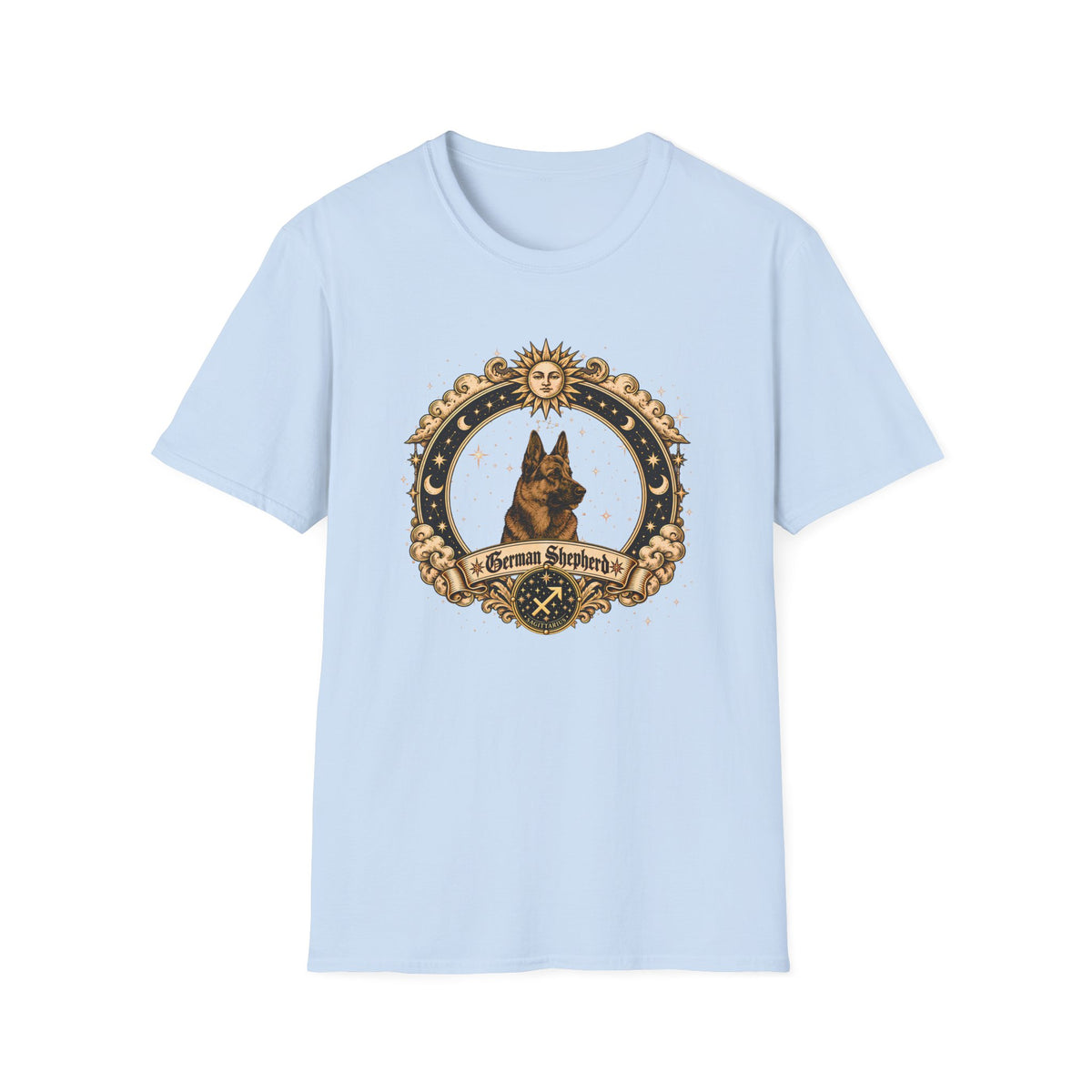 Zodiac Sagittarius German Shepherd - Dog Horoscope Star Sign - Supersoft Unisex Funny T-shirt