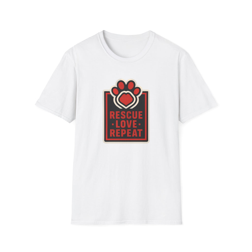 Rescue Love Repeat –  Supersoft Unisex T-Shirt