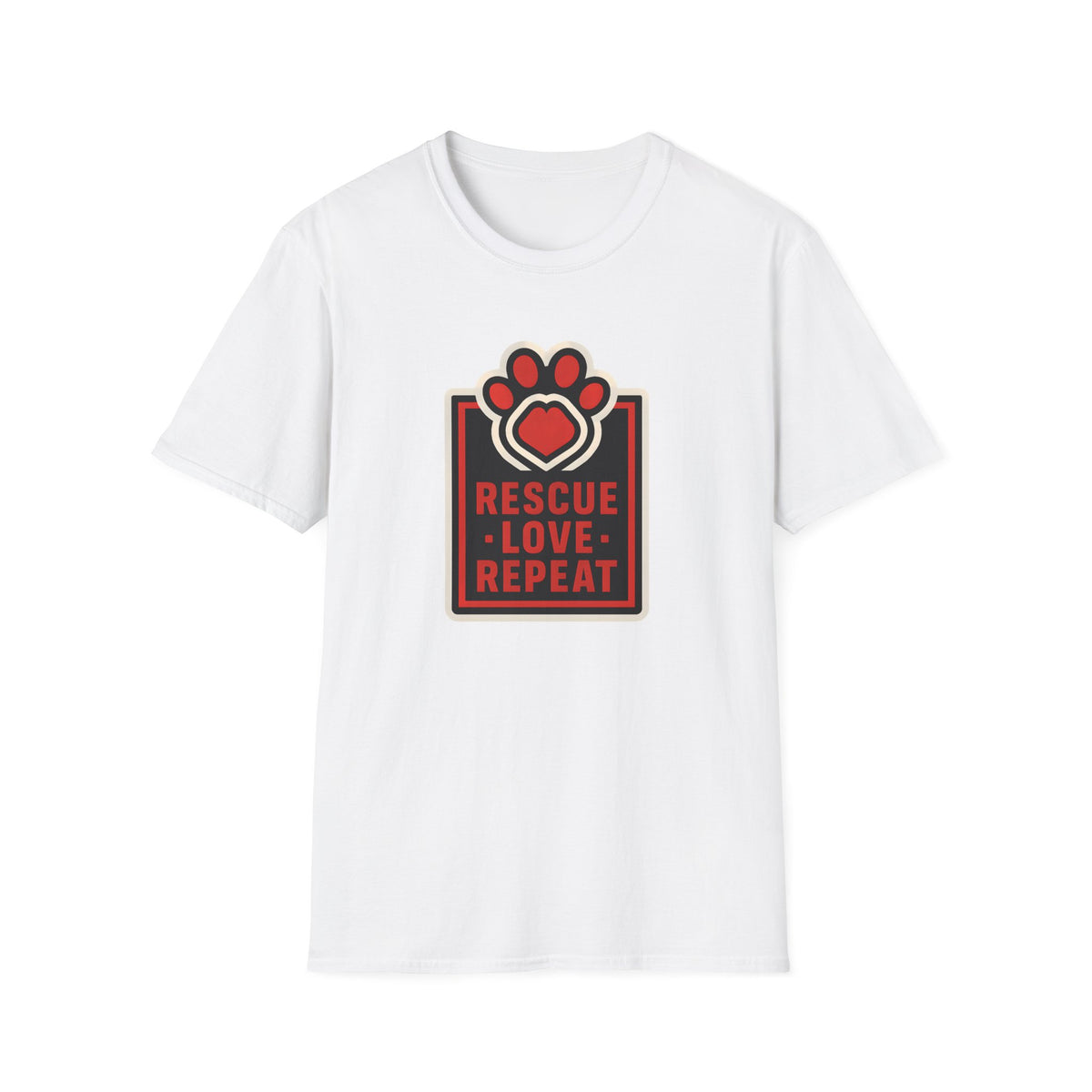 Rescue Love Repeat –  Supersoft Unisex T-Shirt