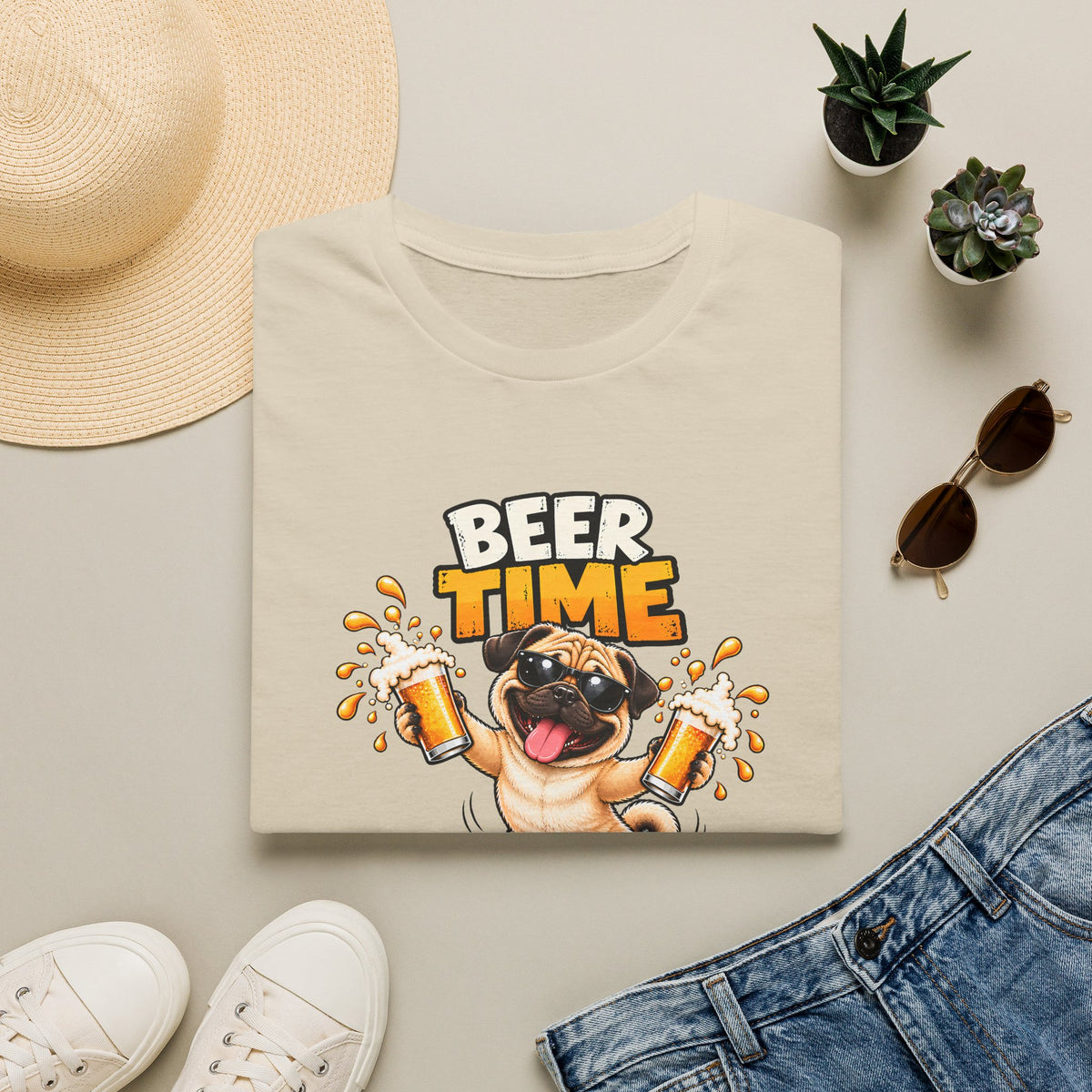 Beer Time, Madafakas! – Pug - Supersoft Unisex T-shirt