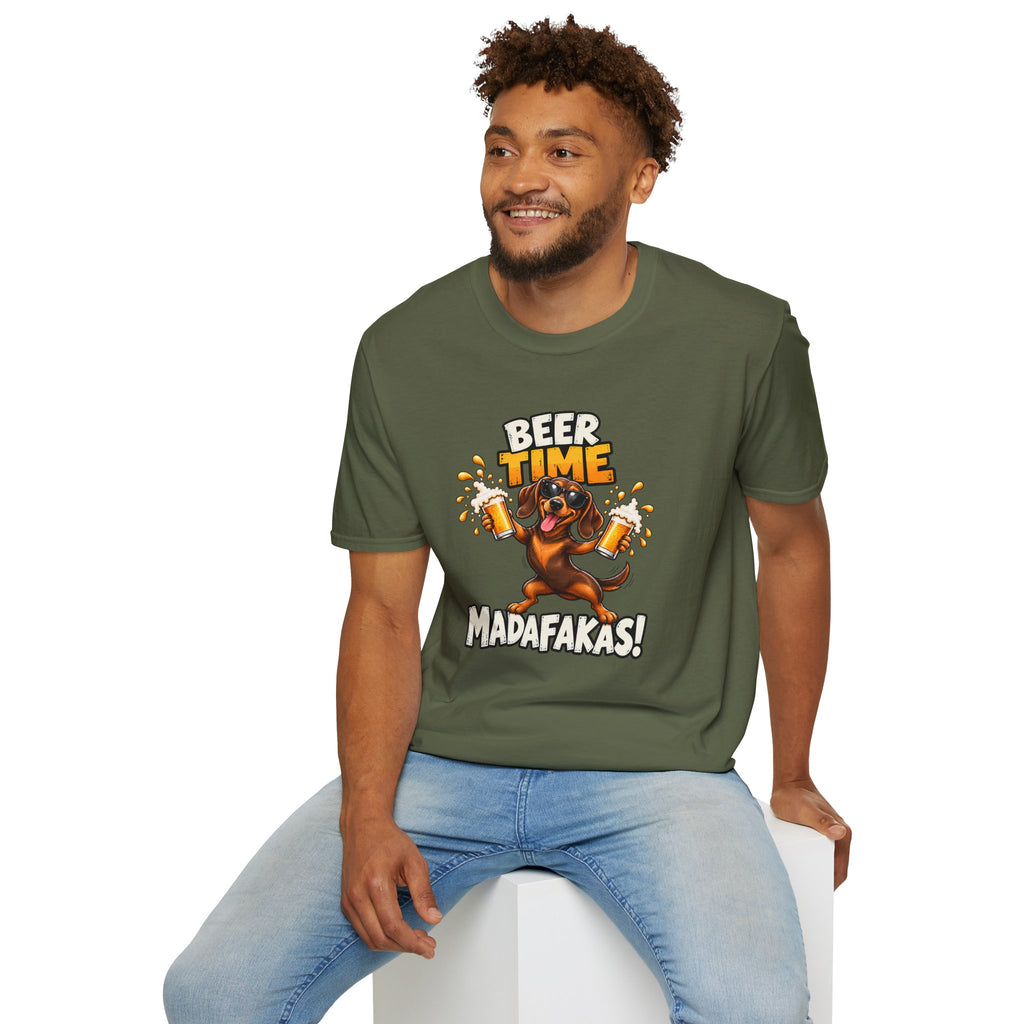 Beer Time, Madafakas! – Dachshund - Supersoft Unisex T-shirt
