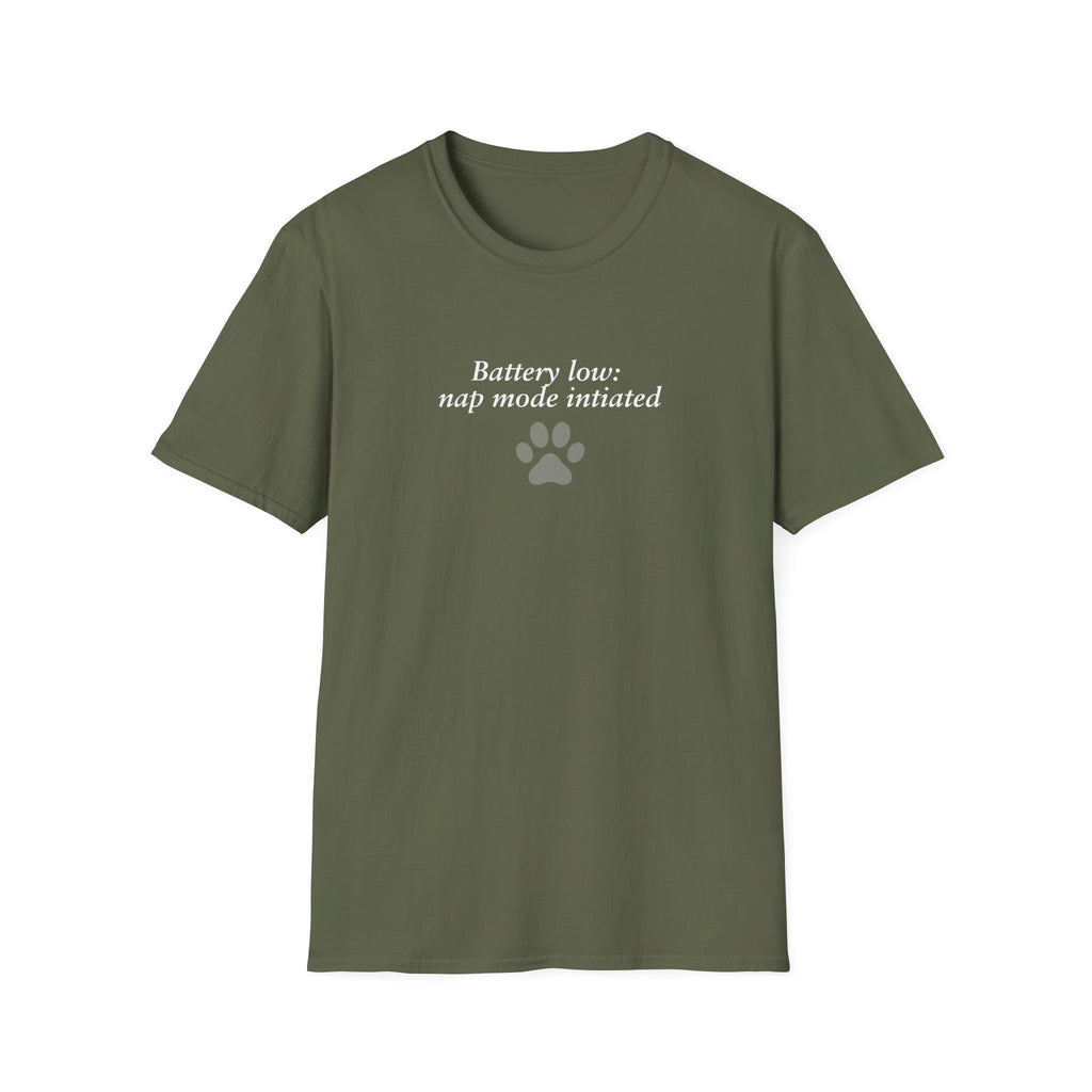 Adopted & Adored – Battery Low: Nap mode Initiated – Supersoft Unisex T-Shirt