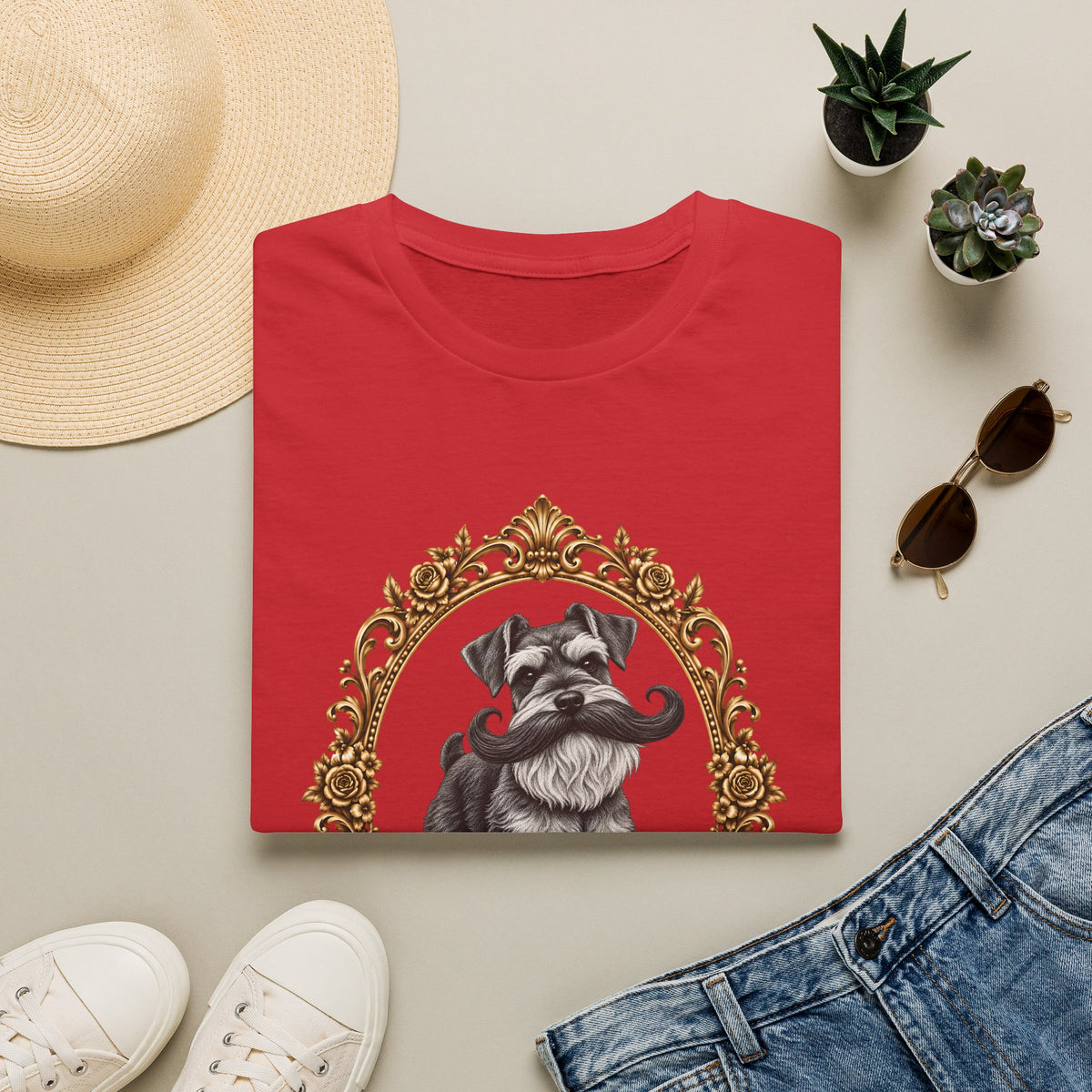 The Distinguished Sir Reginald Whiskers – Miniature Schnauzer - Supersoft Unisex T-shirt