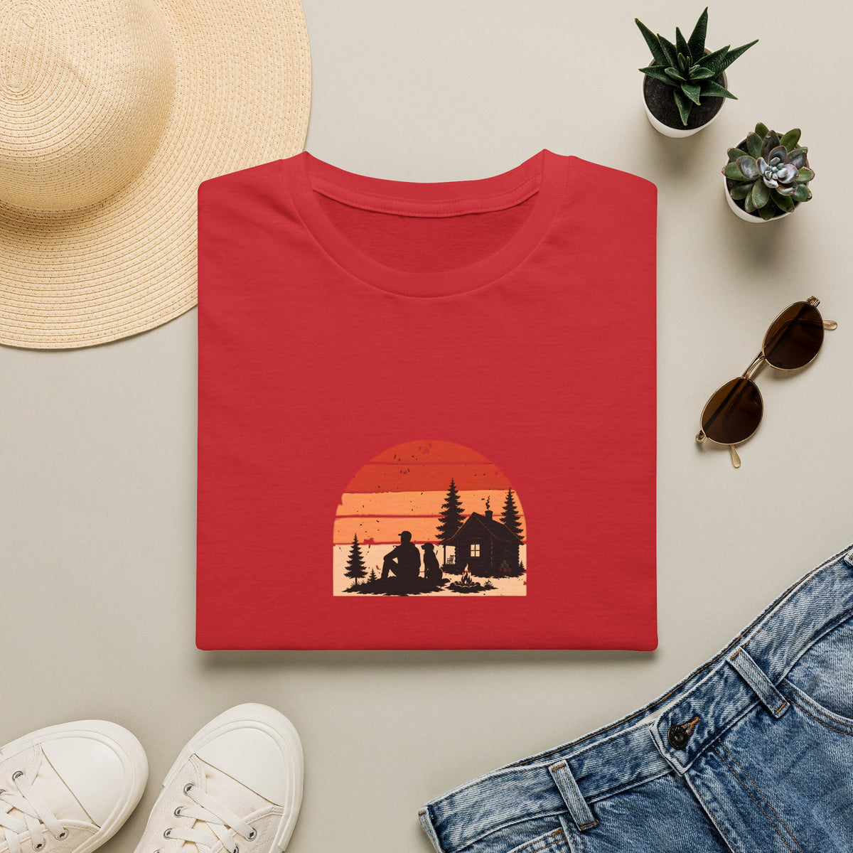 Cabin, Campfire & My Best Friend –  Supersoft Unisex T-Shirt