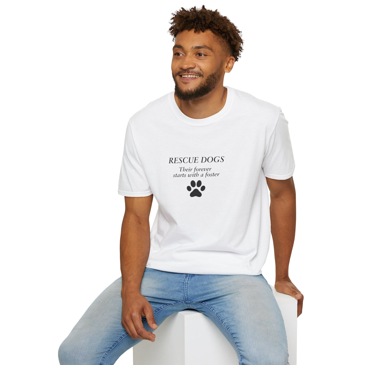 Paw Prints On Our Hearts – Their Forever Starts With A Foster –  Supersoft Unisex T-Shirt