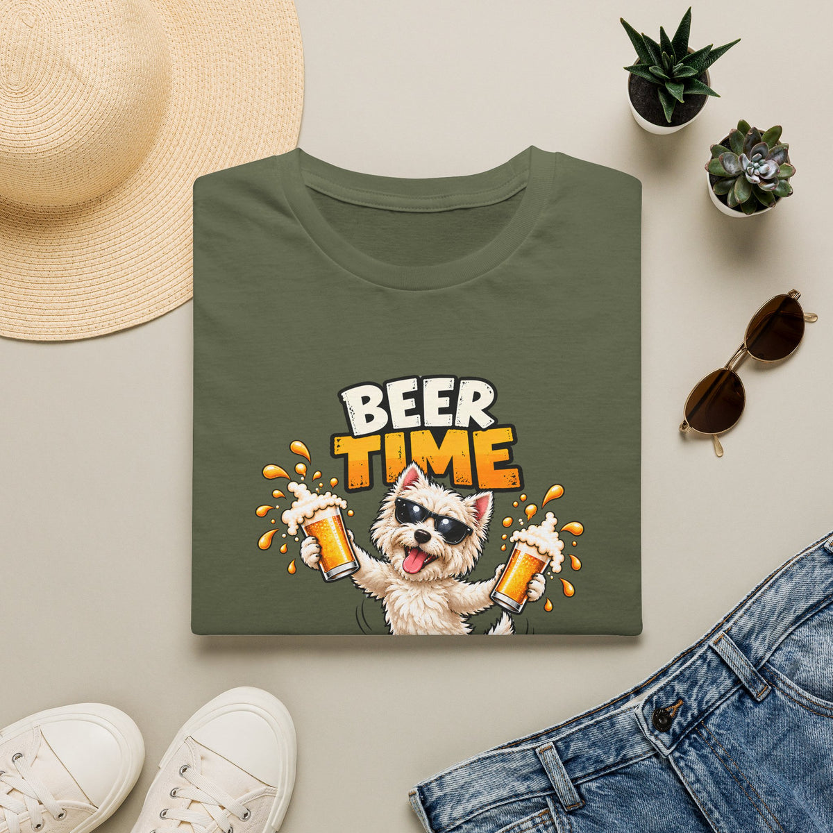 Beer Time, Madafakas! – West Highland Terrier - Supersoft Unisex T-shirt