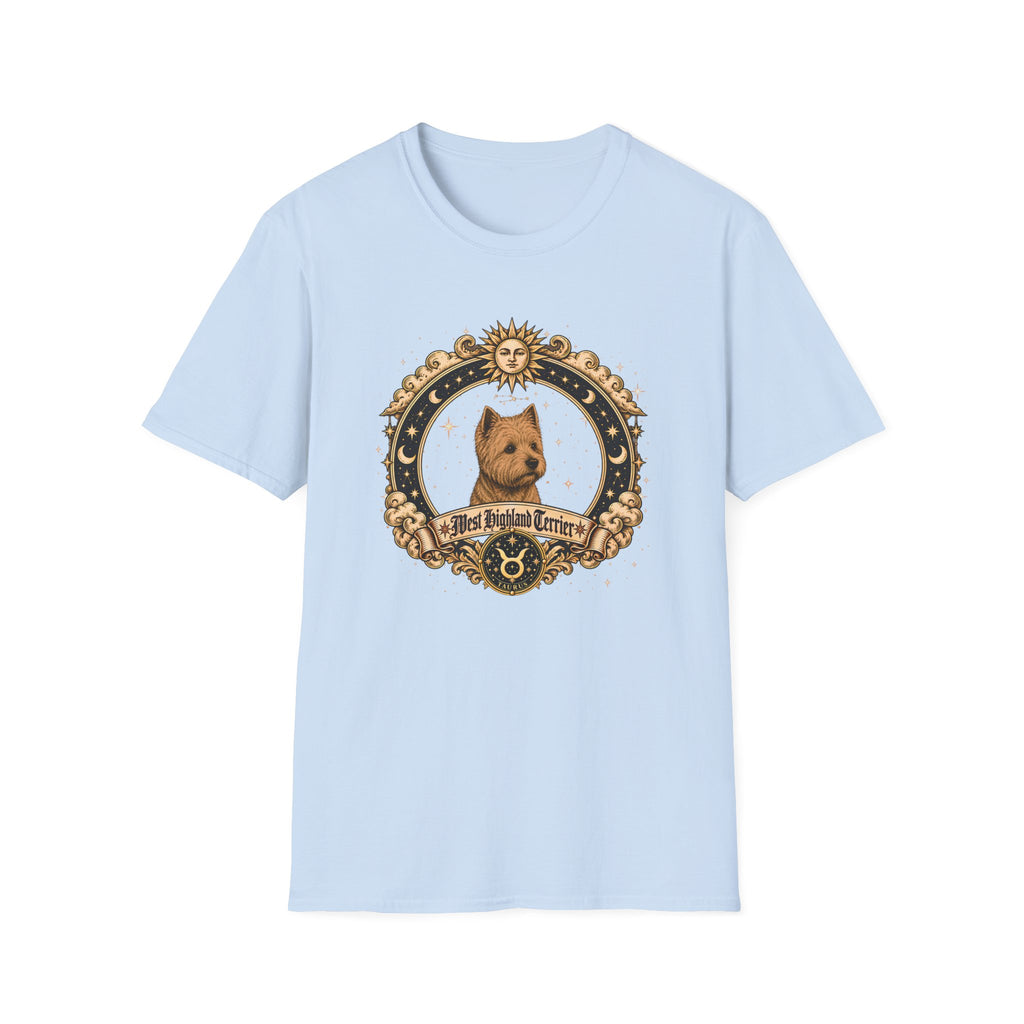Zodiac Taurus West Highland Terrier - Dog Horoscope Star Sign - Supersoft Unisex Funny T-shirt
