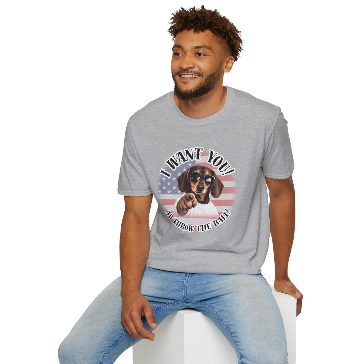 I WANT YOU!...To Throw the Ball! – Dachshund - Supersoft Unisex T-shirt
