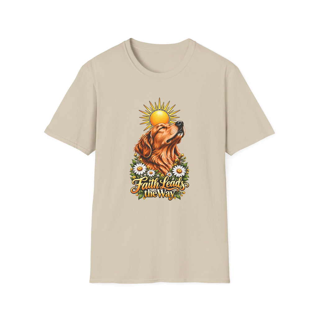 Faith Leads the Way - Golden Retriever - Supersoft Unisex T-shirt