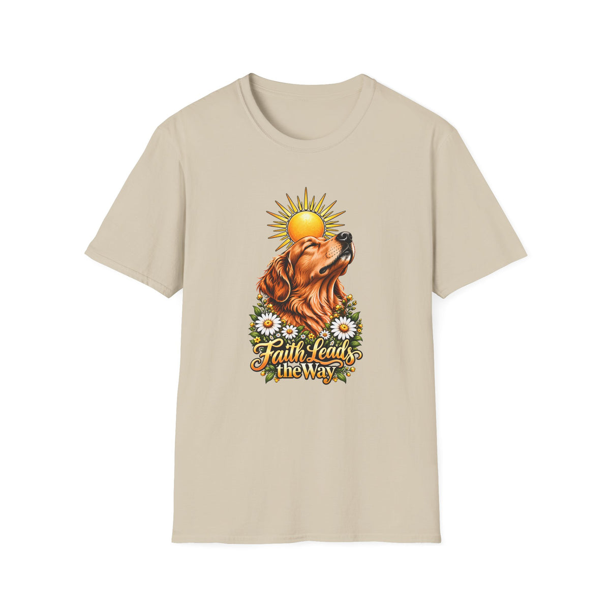 Faith Leads the Way - Golden Retriever - Supersoft Unisex T-shirt