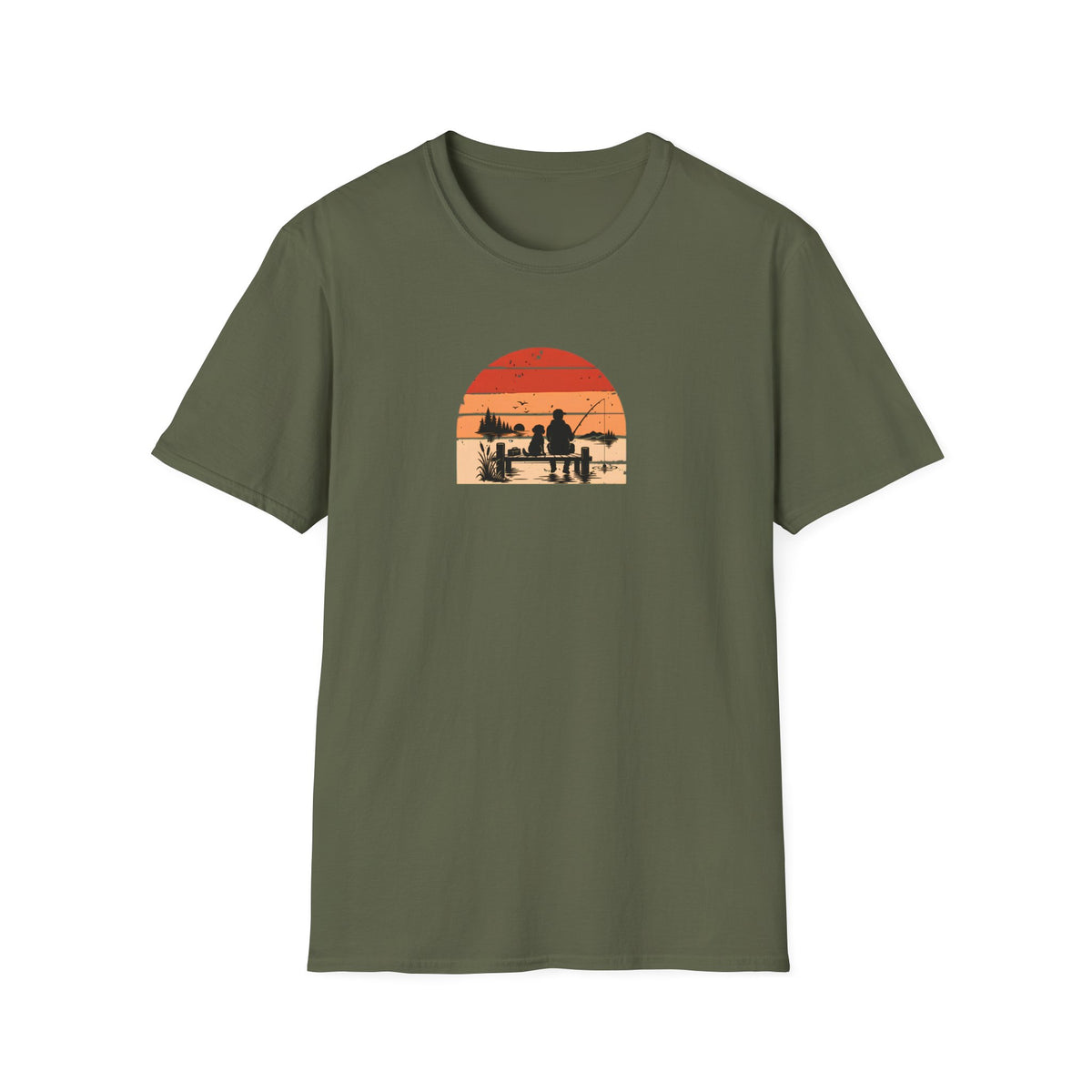 Gone Fishing…Brought the Dog –  Supersoft Unisex T-Shirt