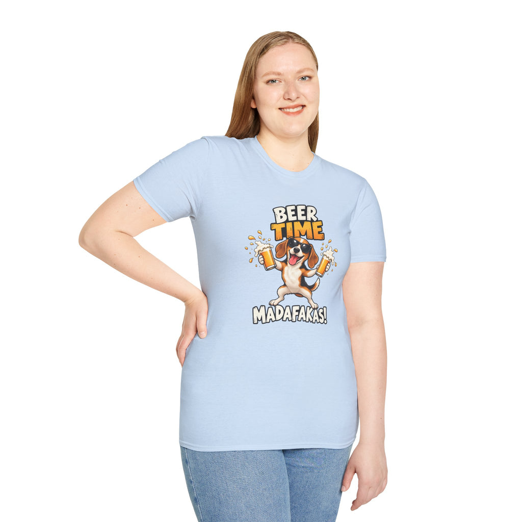 Beer Time, Madafakas! – Beagle - Supersoft Unisex T-shirt