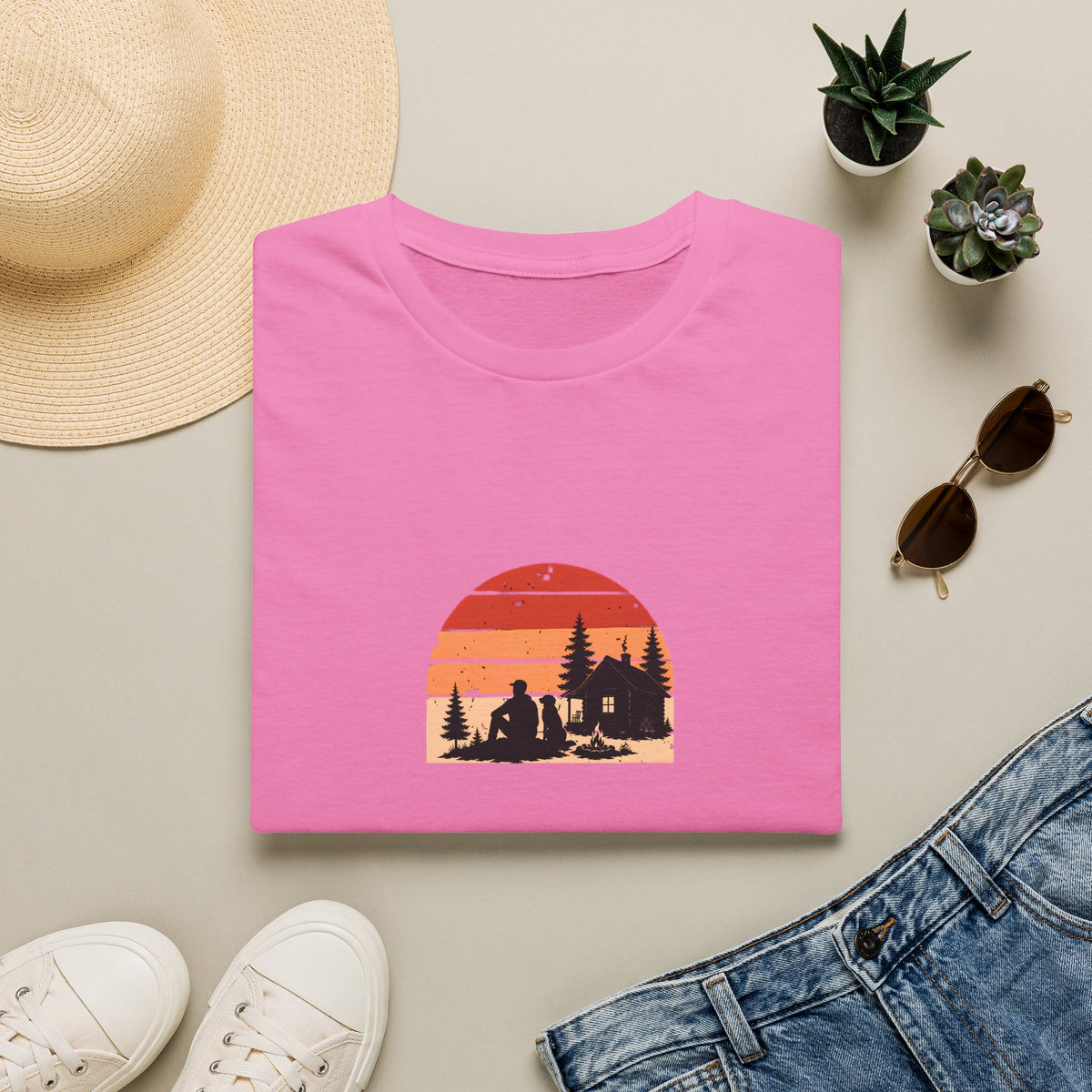 Cabin, Campfire & My Best Friend –  Supersoft Unisex T-Shirt