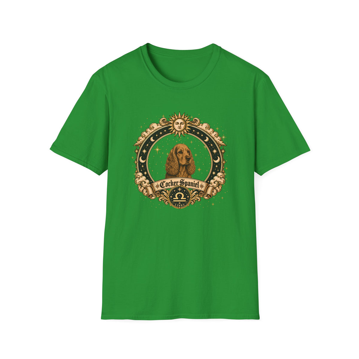 Zodiac Libra Cocker Spaniel - Dog Horoscope Star Sign - Supersoft Unisex T-shirt