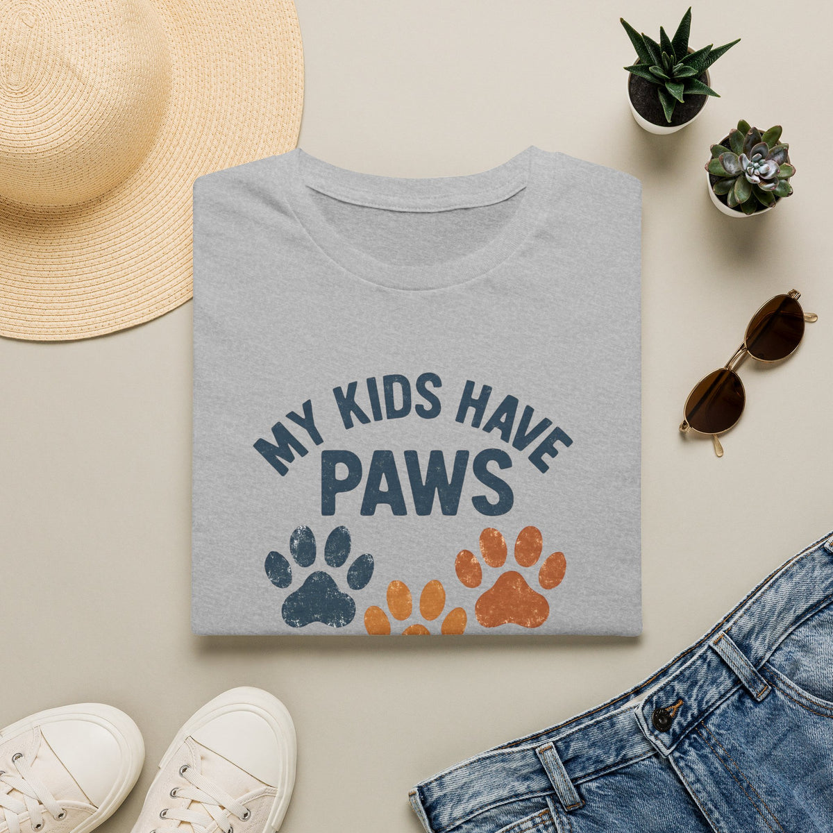 My Kids Have Paws –  Supersoft Unisex T-Shirt