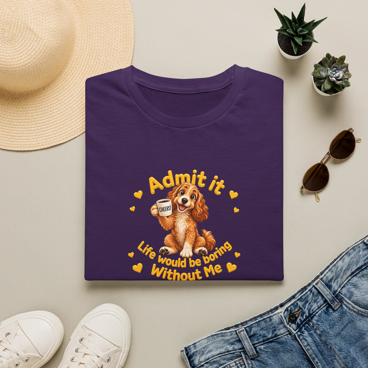 Admit It, Life Would Be Boring Without Me – Cockapoo Unisex T-Shirt