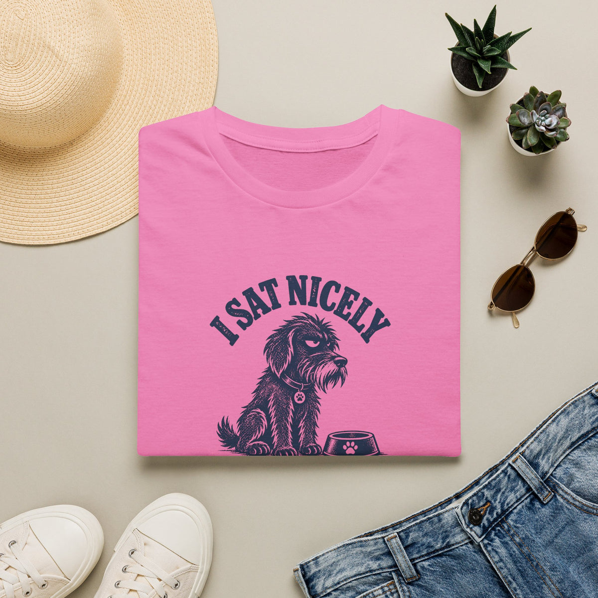 Grumpy Dog - I Sat Nicely Still No Biscuit –  Supersoft Unisex T-Shirt