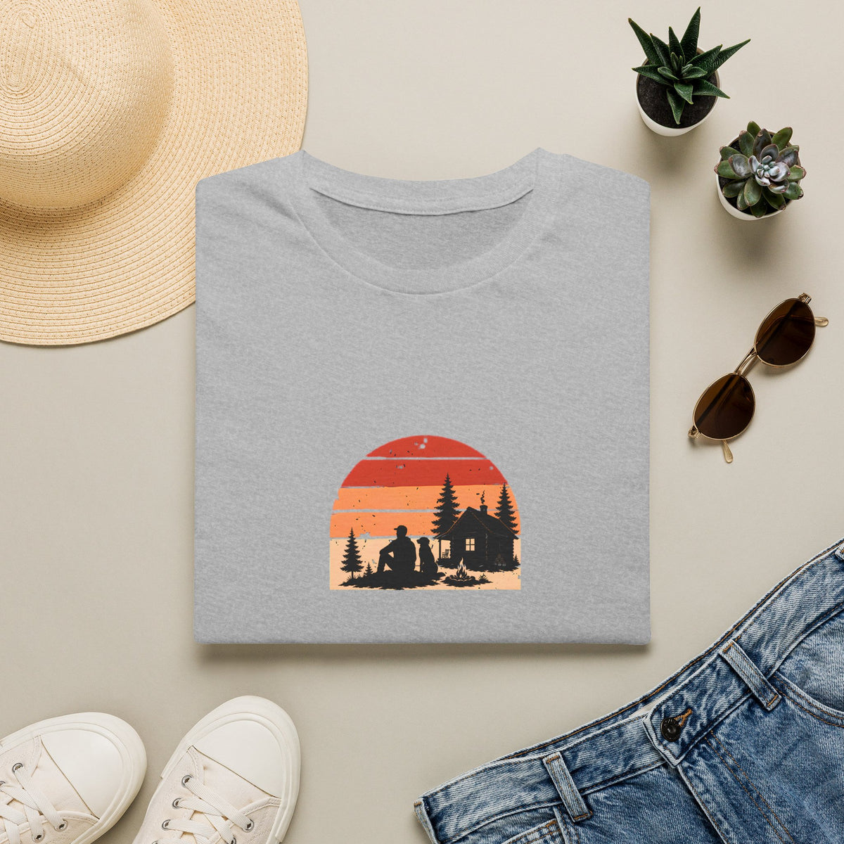 Cabin, Campfire & My Best Friend –  Supersoft Unisex T-Shirt