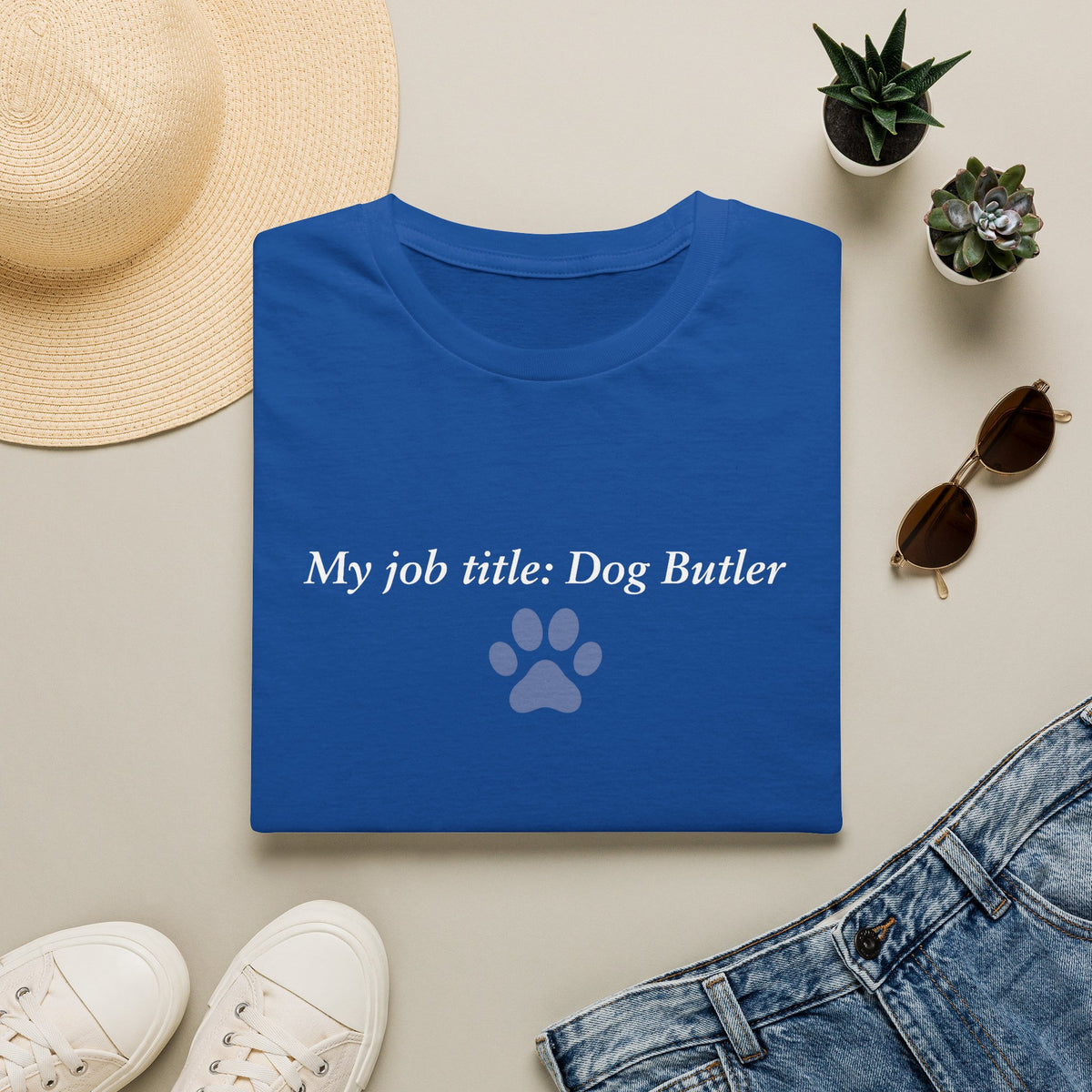 Adopted & Adored – Dog Butler –  Supersoft Unisex T-Shirt