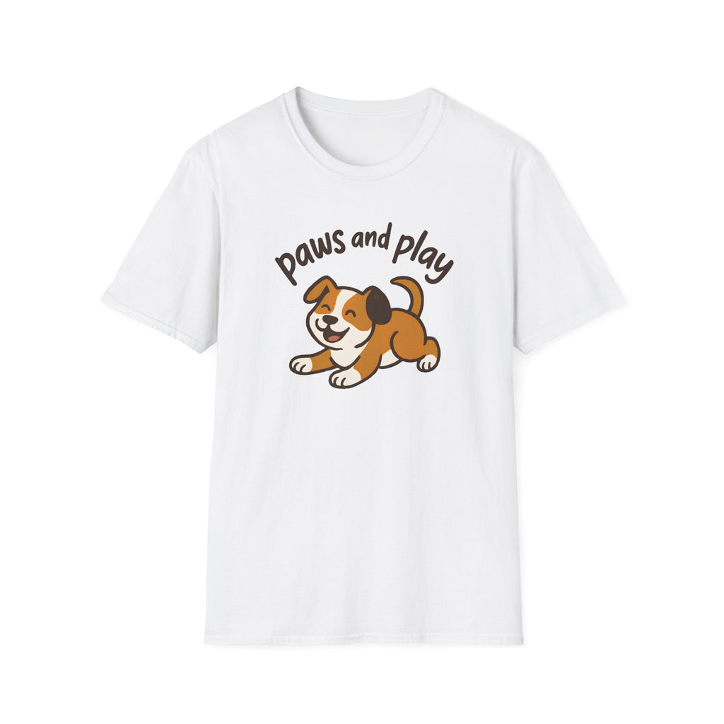Paws and Play Cute Dog Kawaii –  Supersoft Unisex T-Shirt