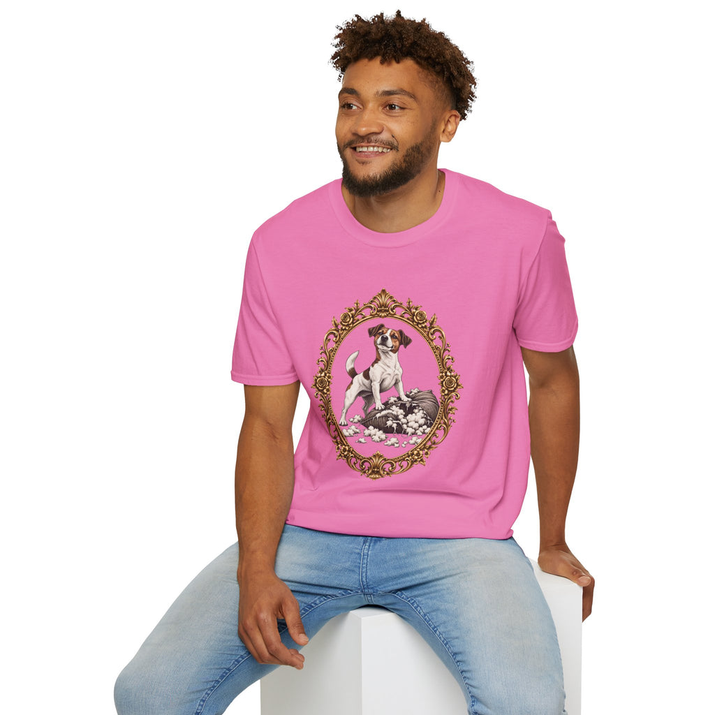 Sir Jack of the Shredded Cushion – Jack Russell - Supersoft Unisex T-shirt