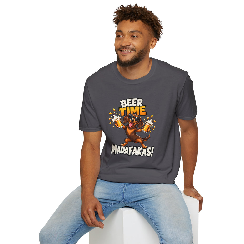 Beer Time, Madafakas! – Dachshund - Supersoft Unisex T-shirt