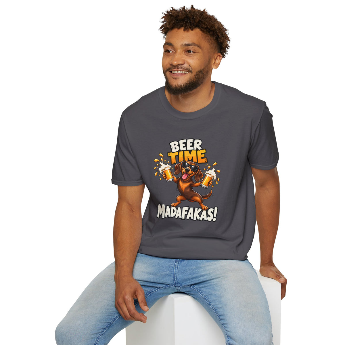 Beer Time, Madafakas! – Dachshund - Supersoft Unisex T-shirt