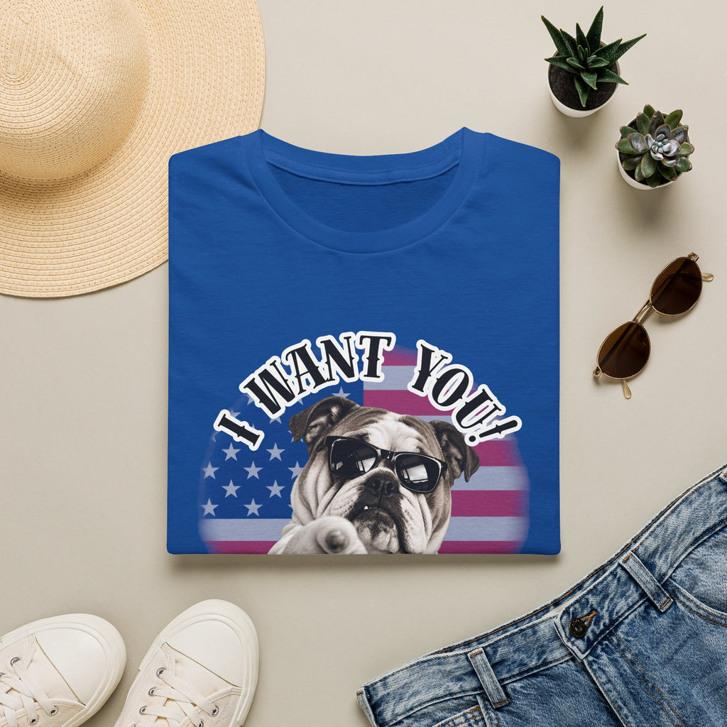 I WANT YOU!...To Throw the Ball! – British Bulldog - Supersoft Unisex T-shirt