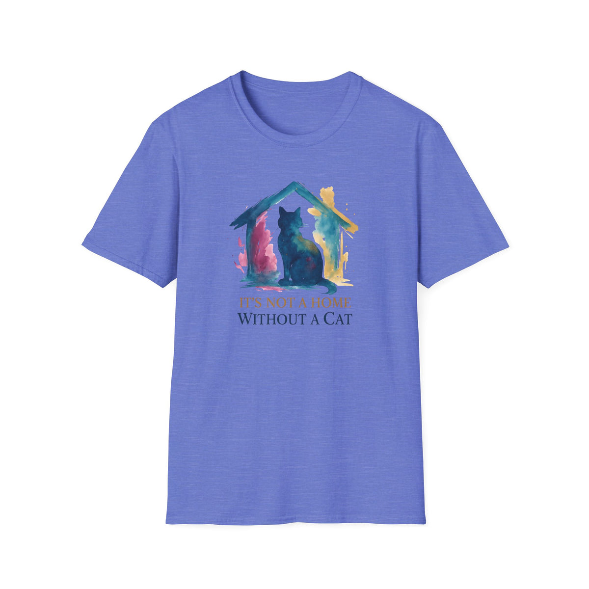 Watercolor Cat Inside House –  Supersoft Unisex T-Shirt