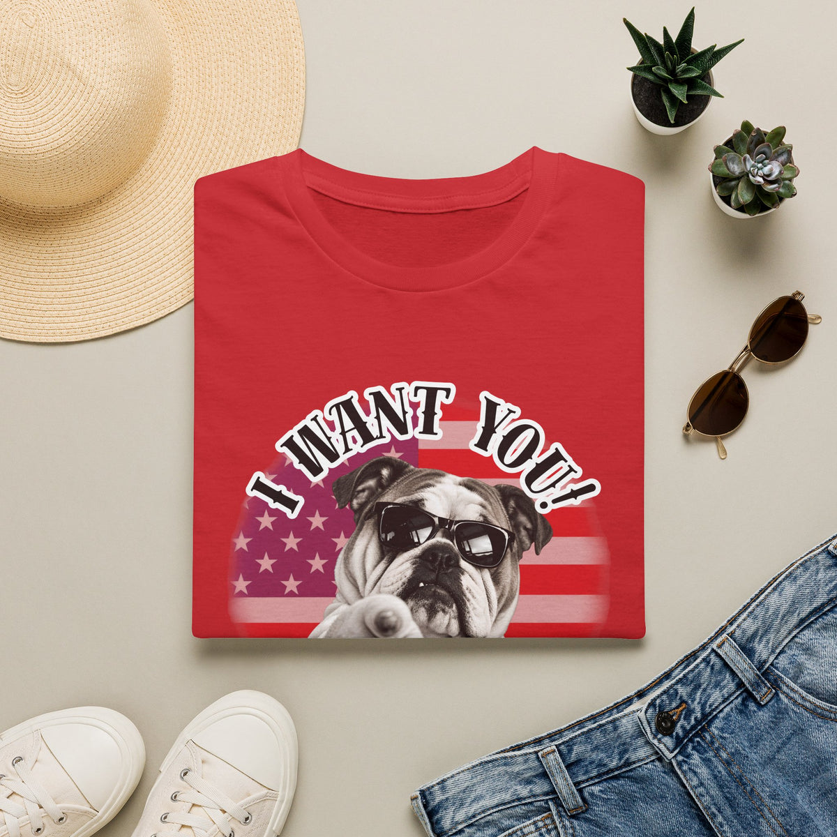 I WANT YOU!...To Rub My Belly! – British Bulldog - Supersoft Unisex T-shirt