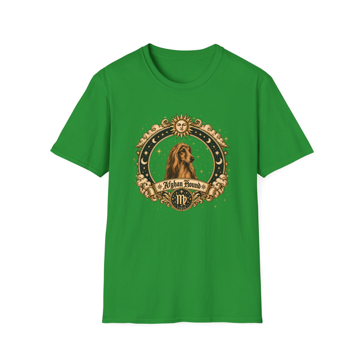 Zodiac Virgo Afghan Hound - Dog Horoscope Star Sign - Supersoft Unisex T-shirt