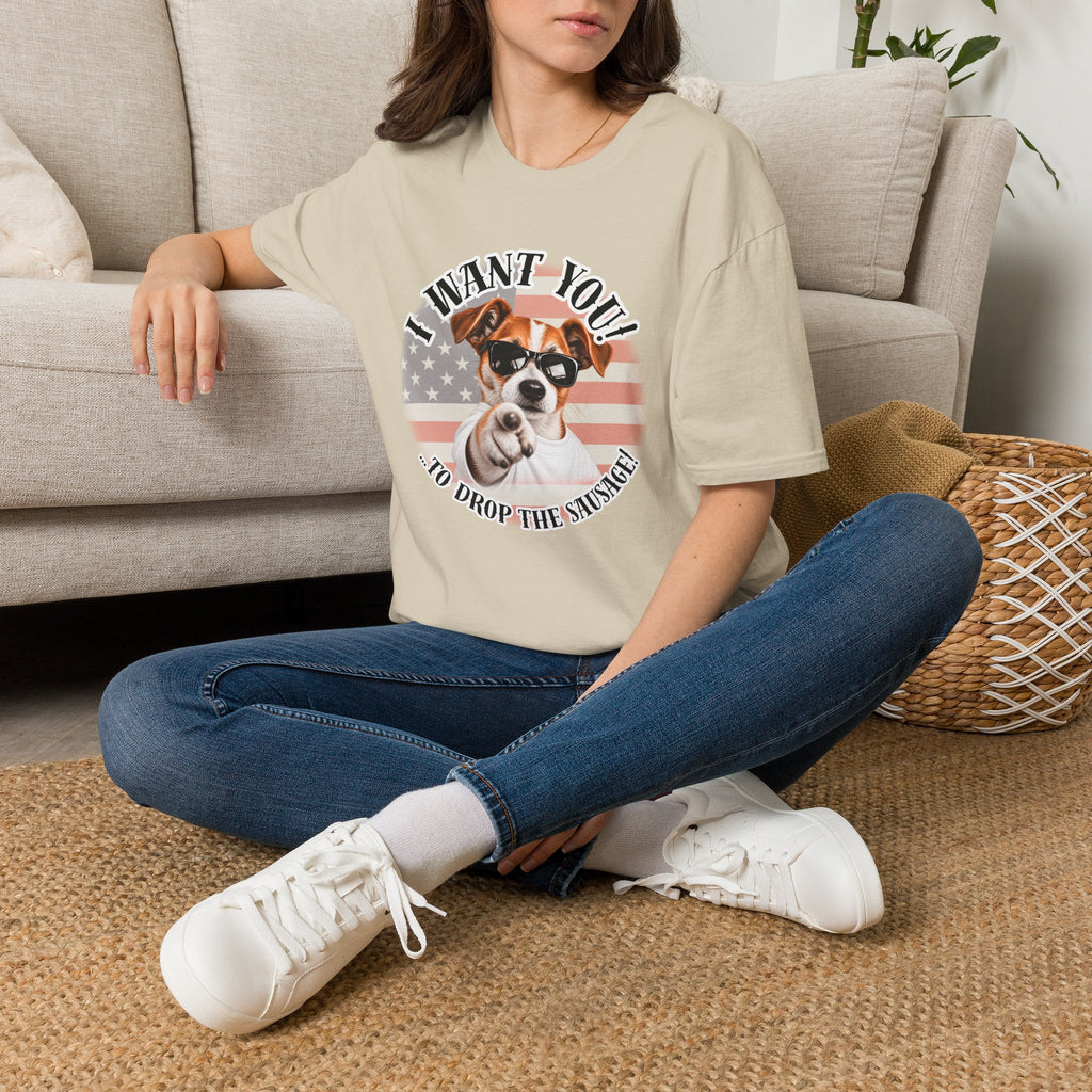 I WANT YOU!...To Drop The Sausage! – Jack Russell - Supersoft Unisex T-shirt