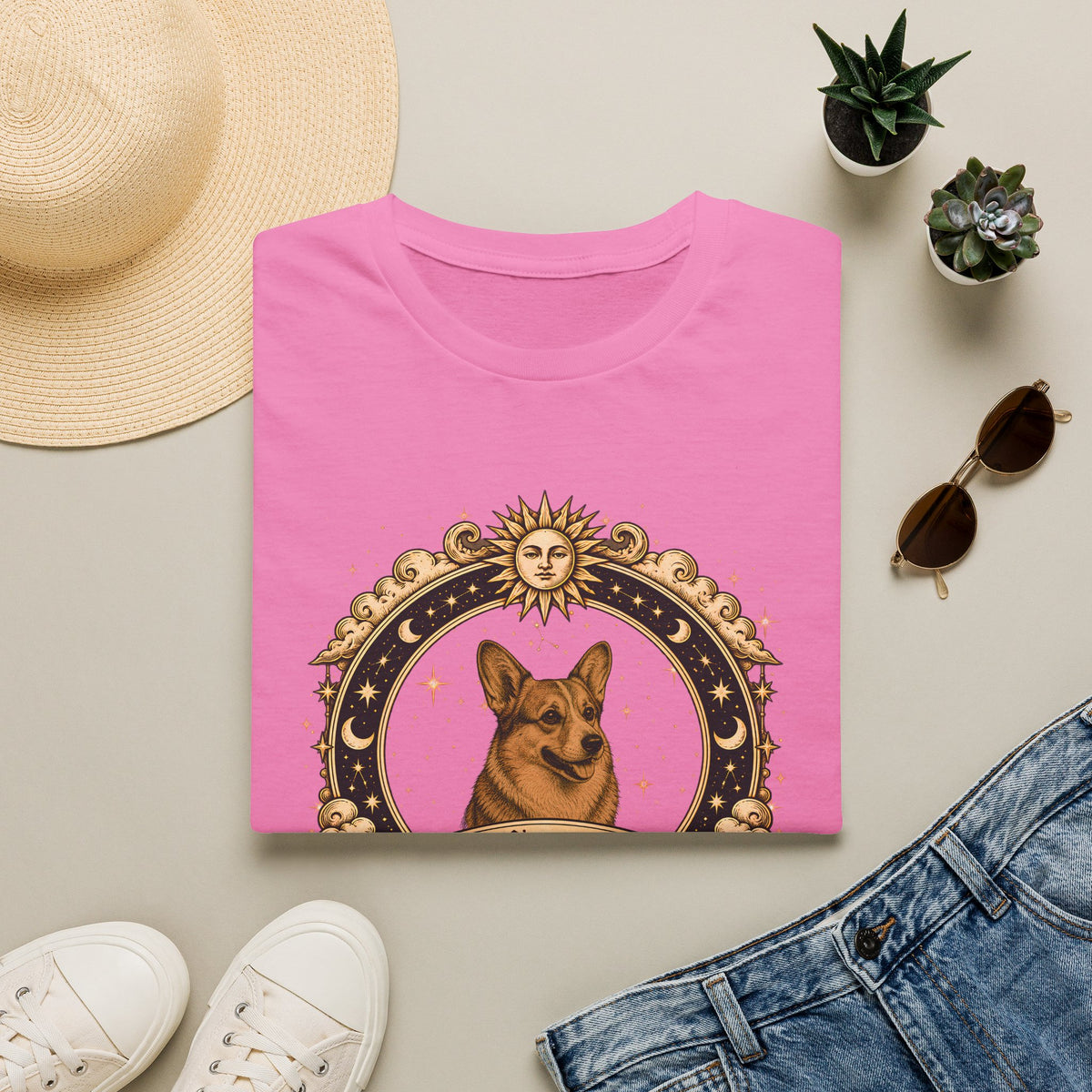 Zodiac Cancer Corgi - Dog Horoscope Star Sign - Supersoft Unisex T-shirt
