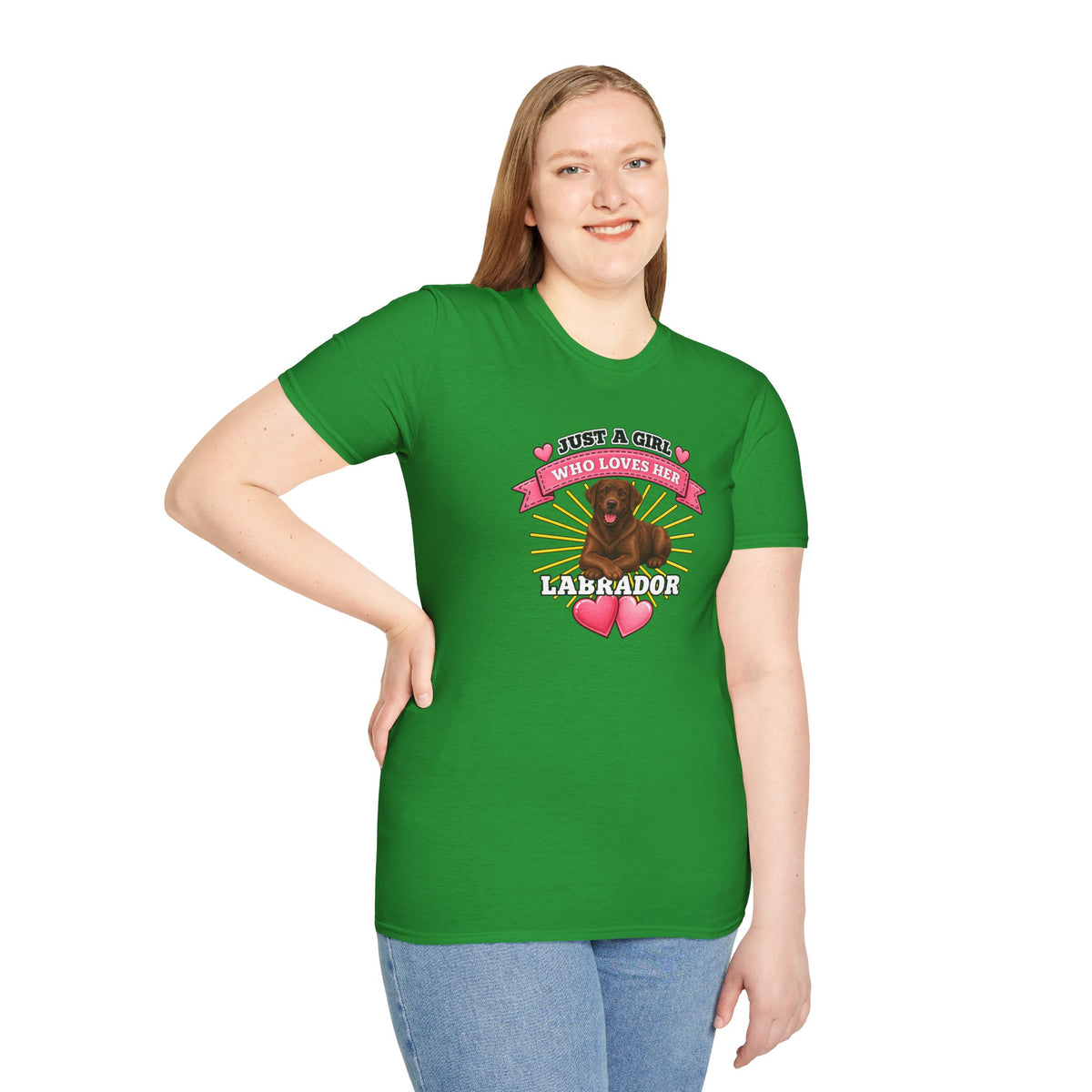 Just a Girl Who Loves Her Chocolate Labrador –  Supersoft Unisex T-Shirt