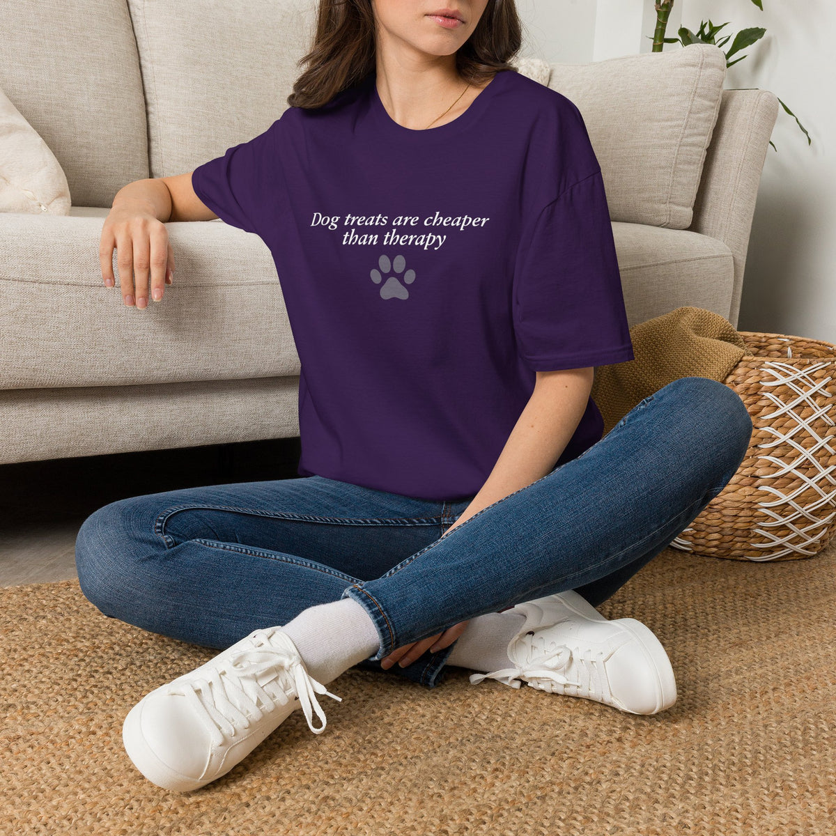 Adopted & Adored – Dog Treats Are Cheaper Than Therapy –  Supersoft Unisex T-Shirt