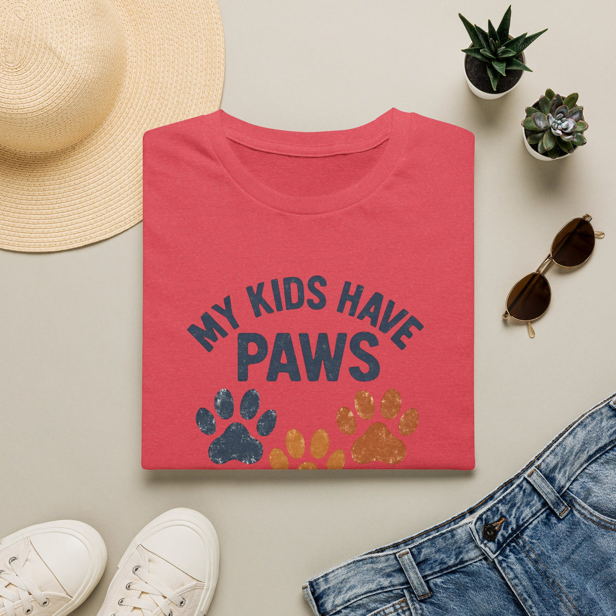 My Kids Have Paws –  Supersoft Unisex T-Shirt