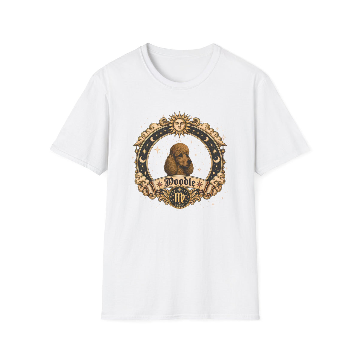 Zodiac Virgo Poodle - Dog Horoscope Star Sign - Supersoft Unisex Funny T-shirt