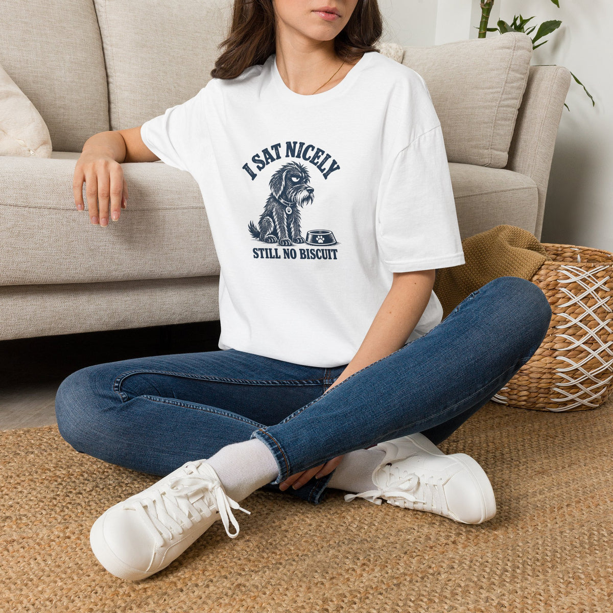 Grumpy Dog - I Sat Nicely Still No Biscuit –  Supersoft Unisex T-Shirt
