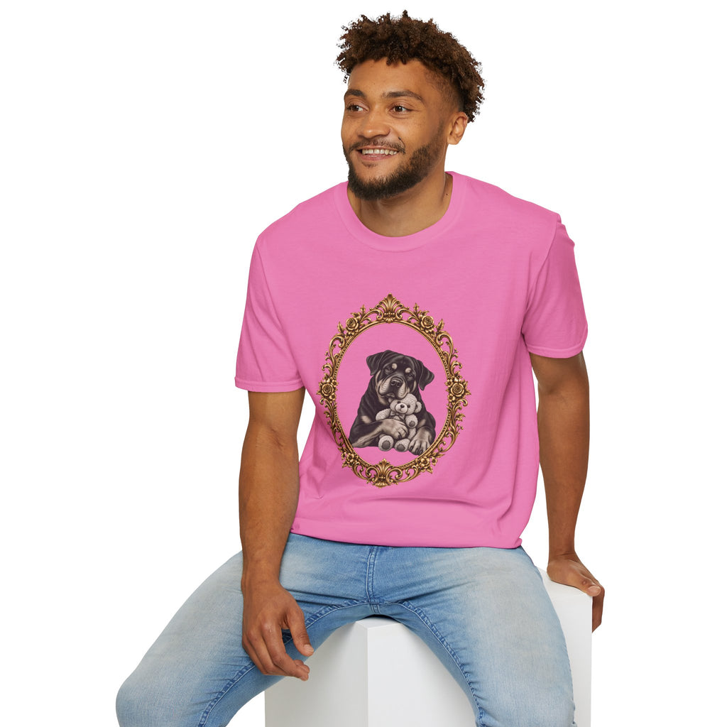 The Gentle Giant – Rottweiler & Teddy Bear - Supersoft Unisex T-shirt