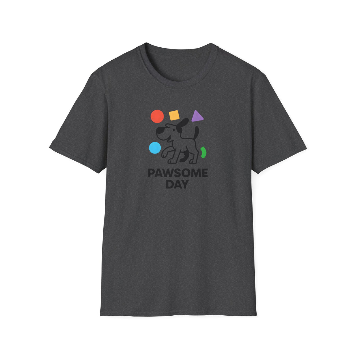 Dog with Colourful Shapes –  Supersoft Unisex T-Shirt