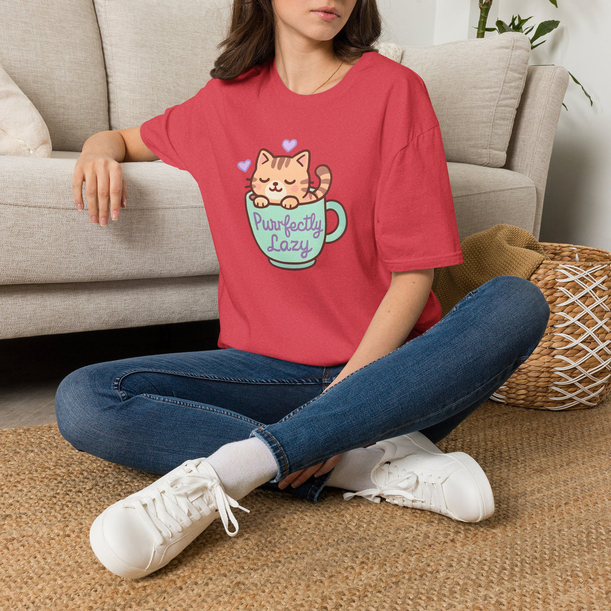 Purfectly Lazy Cat –  Supersoft Unisex T-Shirt